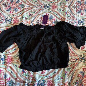 Black off shoulder blouse  cropped